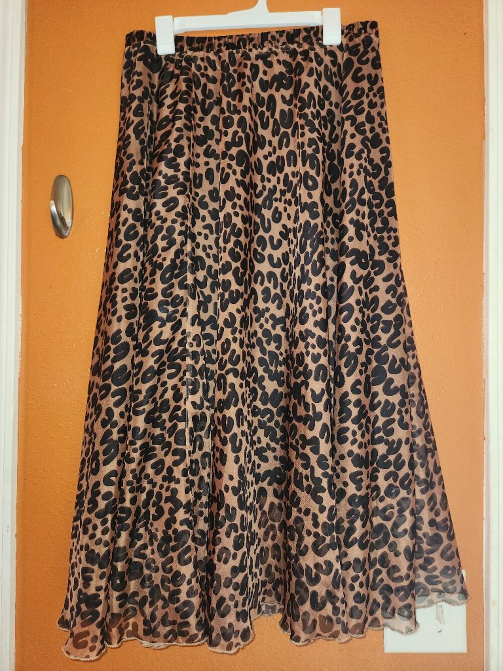 Women's animal print maxi skirt